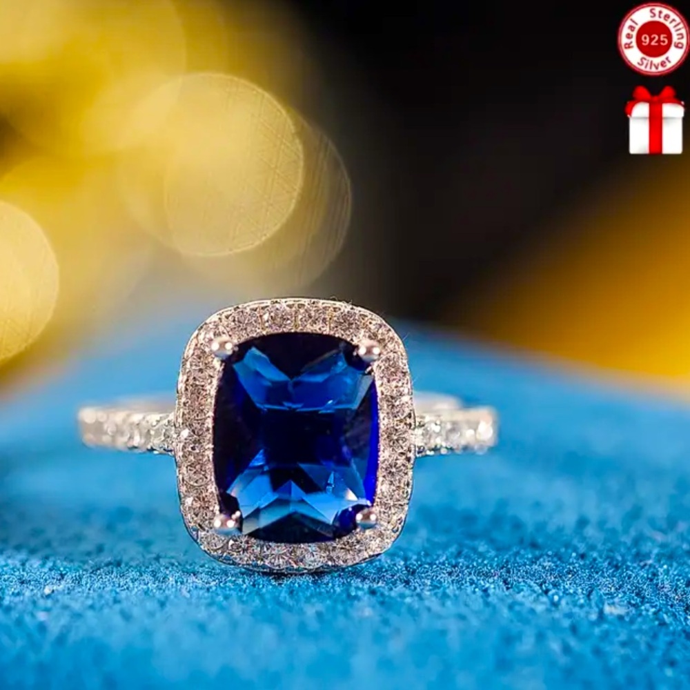 S925 gemstone ring